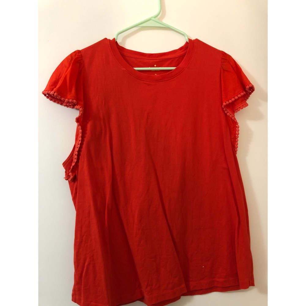 kate spade flutter sleeve top